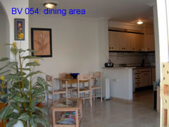 BV 054 dining area of this 2 bedroom apartment overlooking la marquesa golf course, ciudad quesada, costa blanca, spain